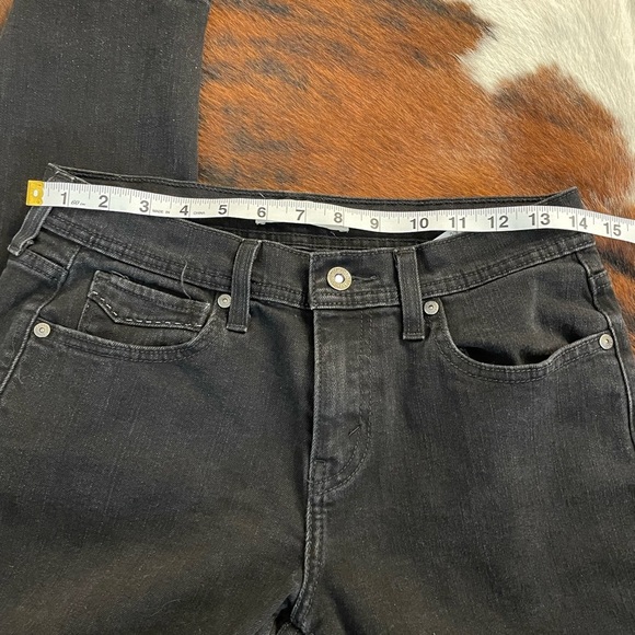 Levi’s 505 Straight Black Label Black Denim Mid Waist Jean - Picture 11 of 12